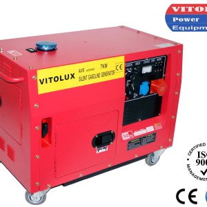 Дизельный однофазный генератор Vitolux 7.5 кВа, 25 л.
